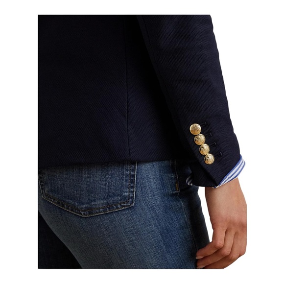 Lauren Ralph Lauren Bullion Jacquard Blazer Lauren Navy - Picture 5 of 6